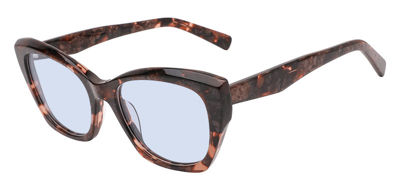 Bellenden frame in Brown with E-Blue Light (15%) tinted lenses, side view