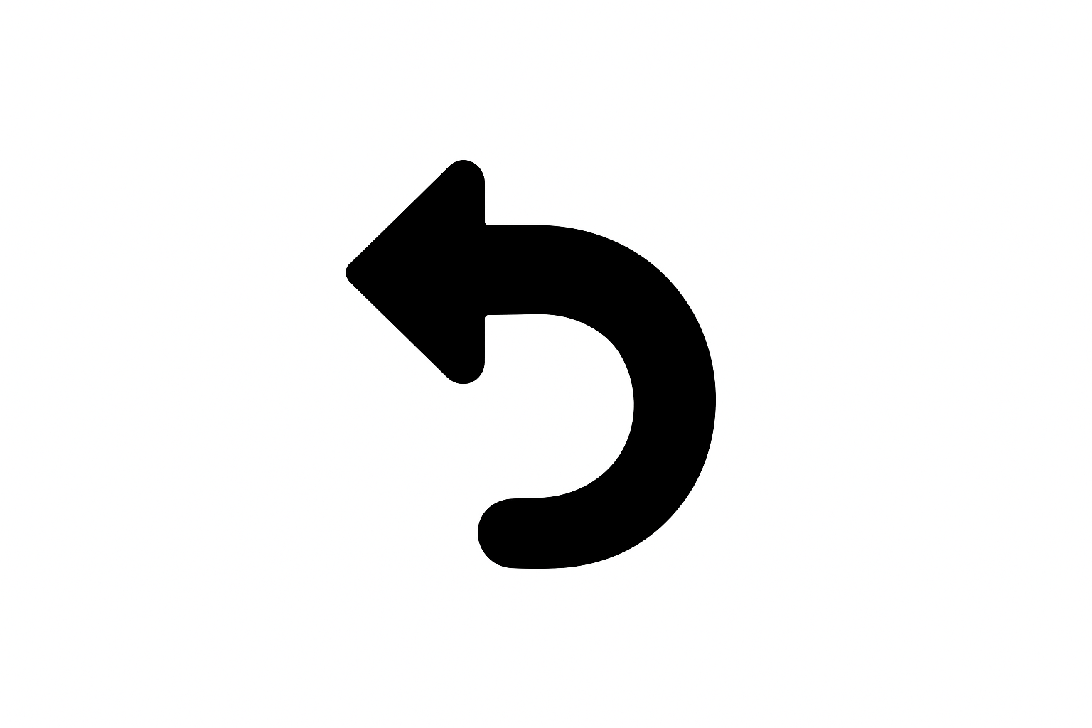 Black return icon