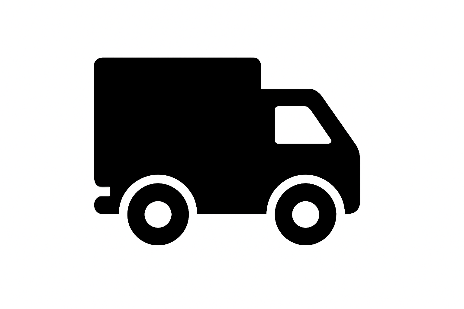 delivery truck icon in black