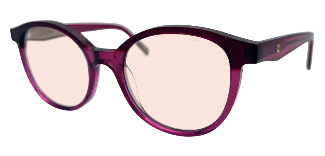 Dowe frame in Red with FL-41 Light (27%) tinted lenses, side view