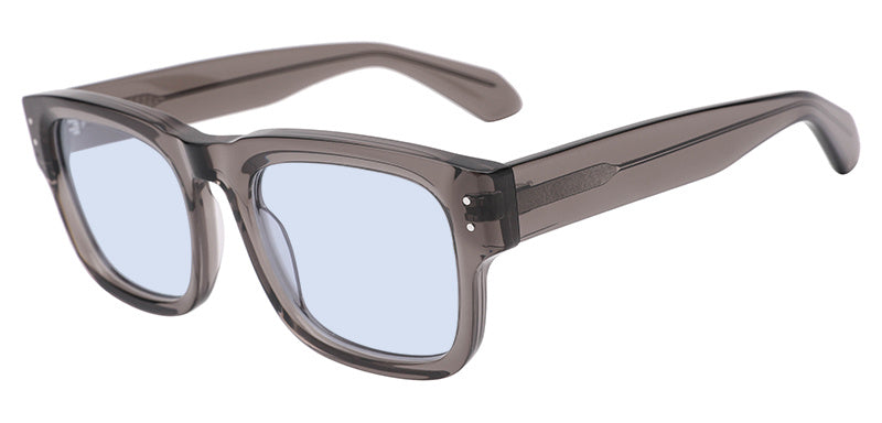 Howitt frame in Grey with E-Blue Light (15%) tinted lenses, side view