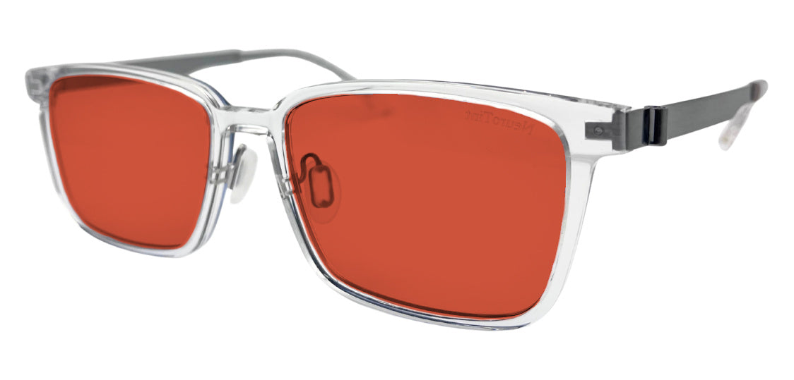 Rock frame in Clear with FL-41 Dark (75%) tinted lenses, side view