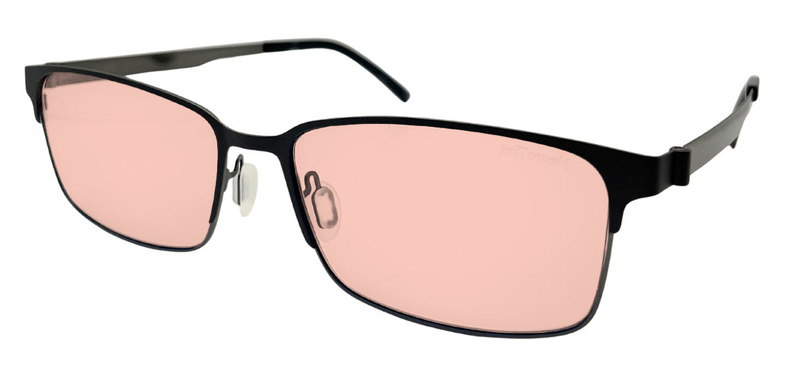 Sentinels frame in Black with FL-41 Medium (50%) tinted lenses, side view