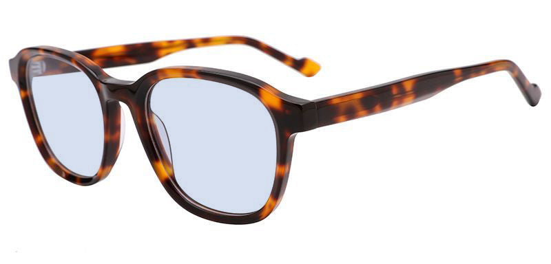 Townsend frame in Brown with E-Blue Light (15%) tinted lenses, side view